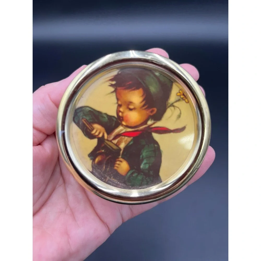 Vintage Hummel Music Box, The Wanderer, Swiss Movement